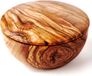 Boîte de rangement moderne sans marque avec couvercle plat en bois d'olivier 10 cm
