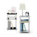 Furinno Just 3-Tier Turn-N-Tube Eindtafel, 2-Pack, Wit (Espresso)/Wit