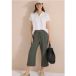 Pantalon 3/4 avec jambes Wide Leg en mousseline