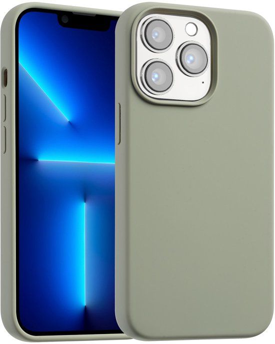 Accezz Liquid Silicone Backcover met MagSafe voor de Apple iPhone 13 Pro - Cooper Green