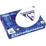 Clairefontaine 1979C - Ries printerpapier/kopieerpapier Clairalfa, extra wit, DIN A4, 80g, 500 vel, wit, 1 Ries