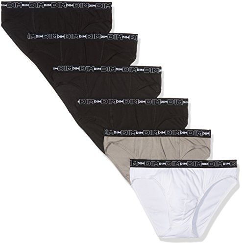 Dim Heren Slip - Katoen - Stretch - 6 Stuks - Zwart/Grijs/Wit - M