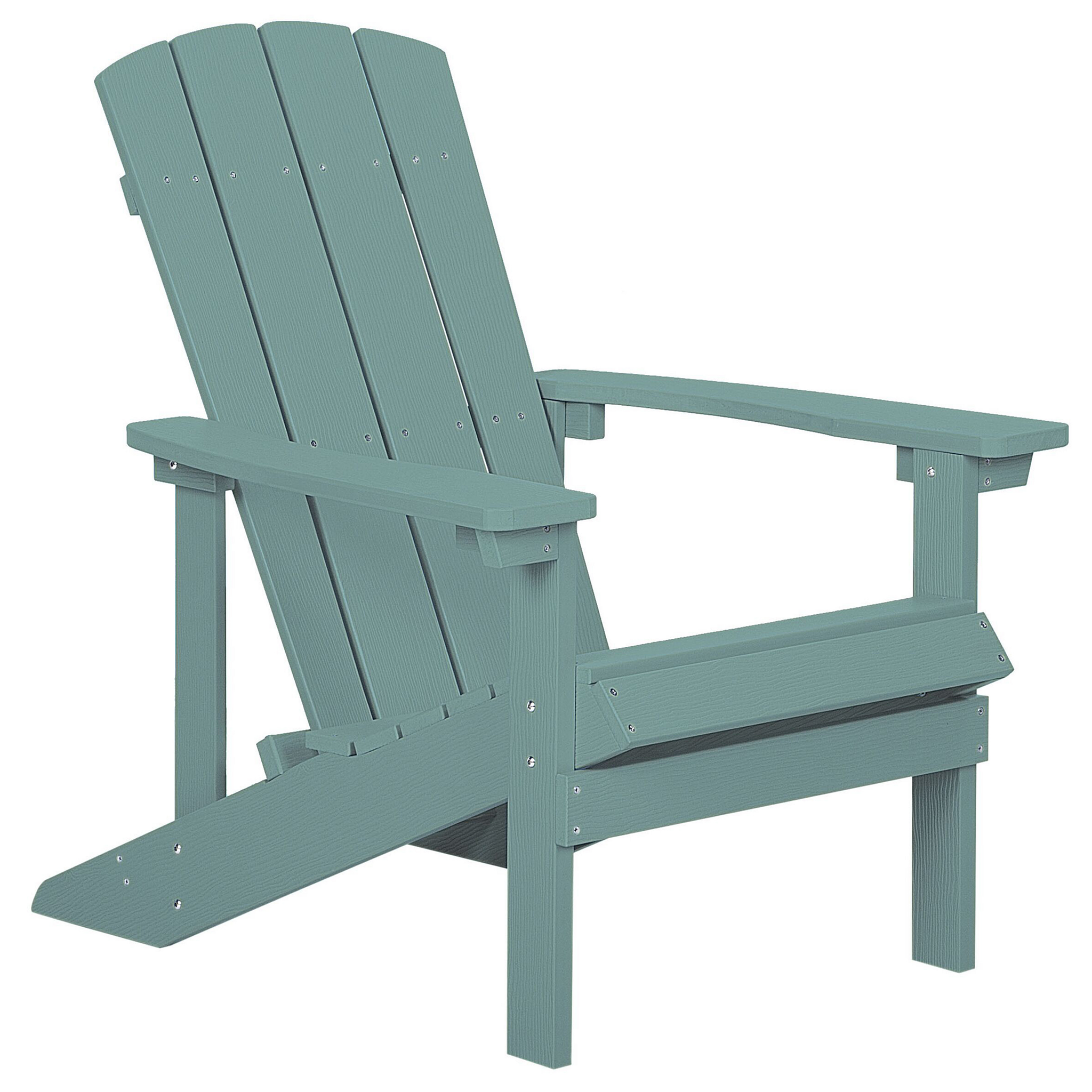 Beliani ADIRONDACK - Tuinstoel set van 2 - Turquoise - Kunsthout