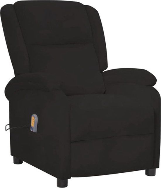 vidaXL Massagestoel fluweel zwart