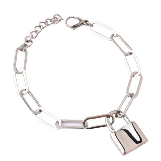 Lovelockers® Armband | Paperclip Schakel | Stainless Steel | Zilverkleurig | 21 cm