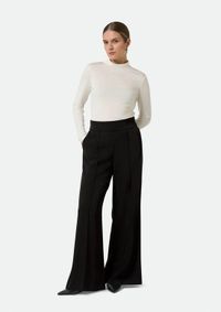 comma s.Oliver wide leg broek zwart