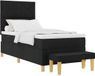 vidaXL Boxspringbed met kussens, zwart, 200 x 100 cm, stof