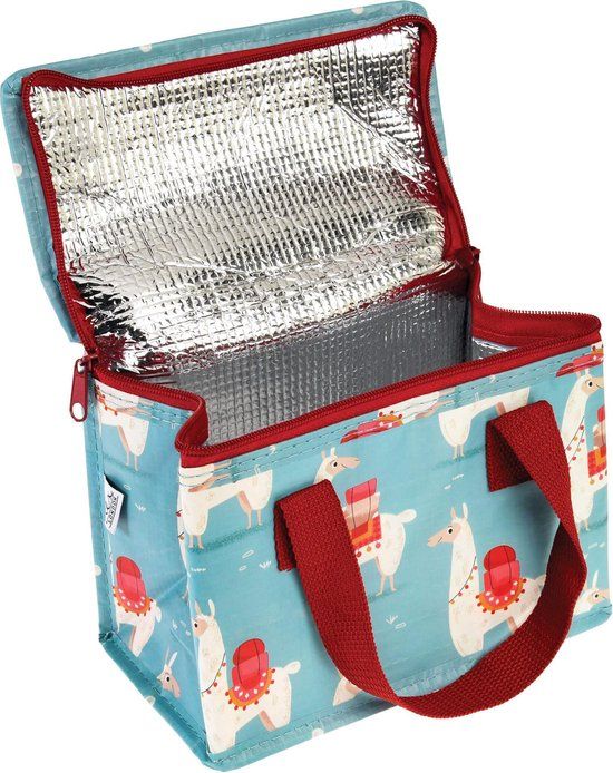 Rex London Koeltas Lama - 500 ml - Blauw/Rood/Creme