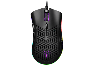 isy Gamingmuis Honeycomb Rgb Zwart