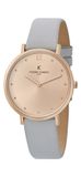Pierre Cardin Belleville Simplicity CBV.1011 Horloge - Leer - Grijs - Ø 39 mm