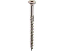 Woodies Ultimate Spaanplaatschroef 8x100mm Platkop Geel Verzinkt T40 (50 stuks)