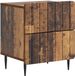 vidaXL Table de chevet Bois ancien 43 x 34,5 x 49,5 cm Bois traité