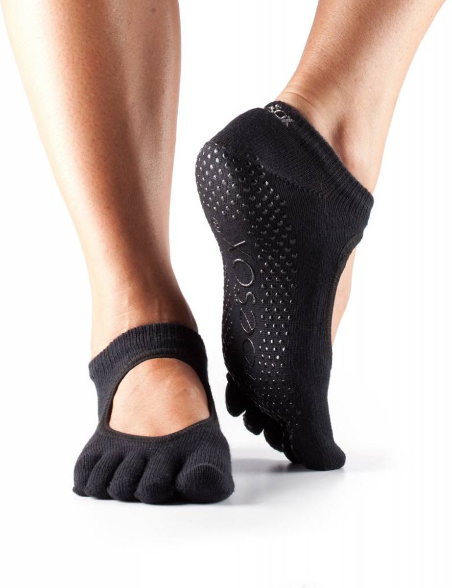 Toesox Bellarina Grip Full Toe Zwart