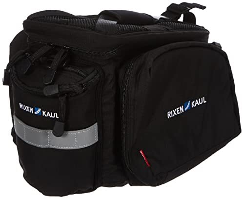 KlickFix Uniseks - Rackpack voor volwassenen 2 + bagagetas, zwart, 1 maat