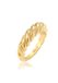 Elli - Ring - Dames Band Ring Twisted Basic Trend Chunky Blogger in 925 Sterling Zilver - Goud