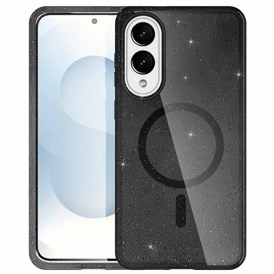 imoshion Sparkle Backcover met MagSafe voor de Samsung Galaxy S25 Edge - Zwart