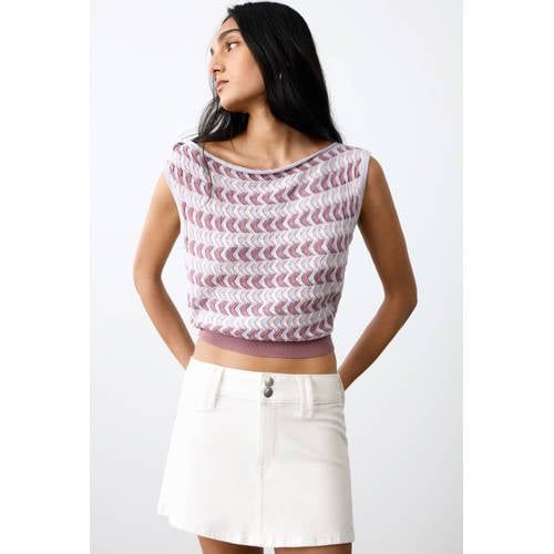 MANGO TEEN denim mini rok wit