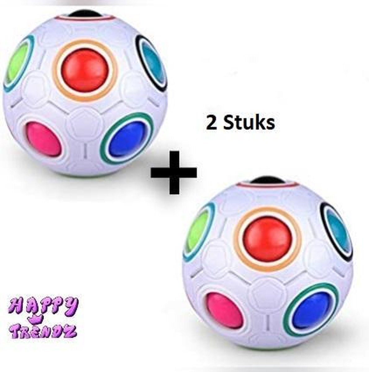 happy trendz 2 Stuks - Happy Trendz® - Fidget Bal Puzzel | Speelgoed | Rage | Puzzel Ball | Stress Bal | Friemel Puzzel Bal | Nieuw Model Fidget | Fidget Puzzle Ball