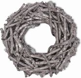 Unyqoos® Holzkranz grau umwickelt 40cm