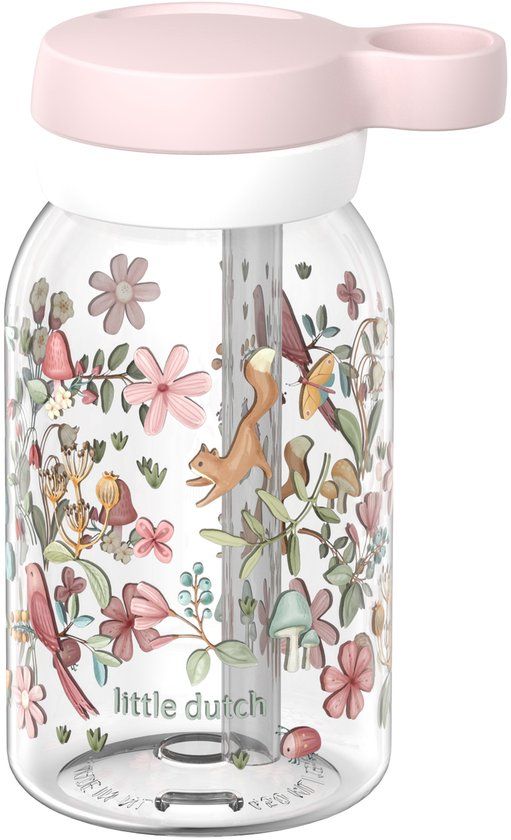 Mepal Drinkfles met rietje Campus - 450 ml - Waterfles kinderen - Lekdicht - Hygiënische draaideksel - Fairy Wonders