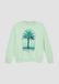s.Oliver Oversized sweatshirt met print op de voorkant, Oceaangroen, 128-134