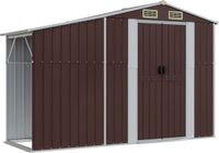 vidaXL Tuinschuur 277x93x179 cm gegalvaniseerd staal bruin