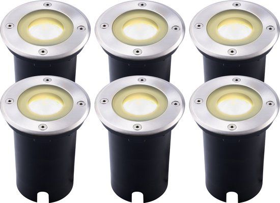 LEDVION 6x LED Grondspot - IP67 - 5W - 2700K - 1 Meter Kabel