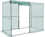 Cage de protection des plantes, 2,39 x 1,2 x 1,8 m Tente de protection des plantes avec porte zippée. Haute cage de protection des plantes résistante au vent. Facile à installer. Couverture pour plates-bandes surélevées, adaptée à une utilisation en extérieur. Filet pour plants de tomates, idéal pour le jardin.