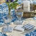 LOBERON Onderzetter set van 4 Sliwa wit/blauw