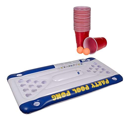OOTB 91/4025 Opblaasbaar luchtbed, Pool Pong Game, Single