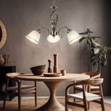 Globo Kroonluchter Odin LED - Messing met mat glas - 3 lichtpunten - 60 cm diameter
