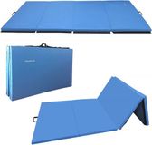 Merkloos / Sans marque Wan GmbH Multifunctionele opvouwbare gymnastiekmat - 122 x 20 x 5 cm, extra dik, hoge dichtheid, scheurvast, blauw