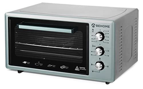 Behome Elektrische oven 48 liter - Zelfreinigend - 320°C - Dubbel glas - Zilver