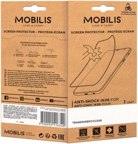 Mobilis Scherm- & rugbeschermer voor mobiele telefoons