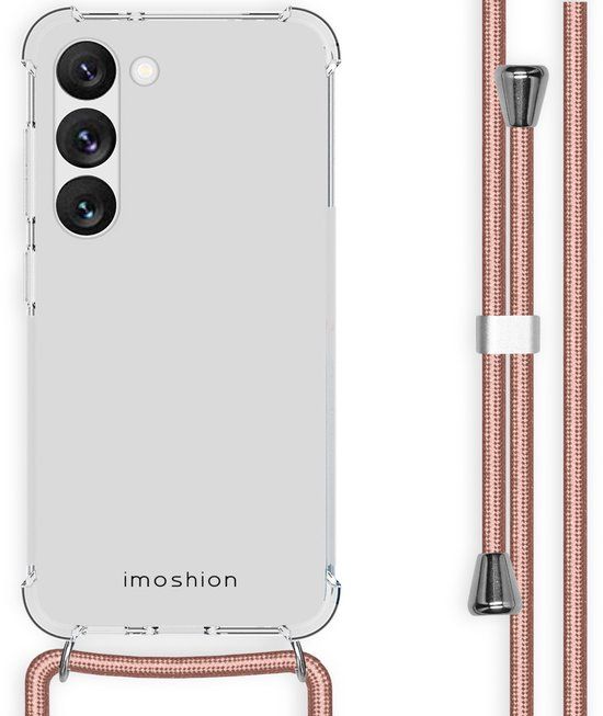 imoshion Hoesje - Geschikt voor Samsung Galaxy S23 - Backcover met koord - Rosé Goud