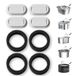PETLIBRO Cat waterfonteinfilters, 4 stuks vervangende filters voor kattenwaterfontein, roestvrij staal, vervangende filters voor 2L huisdierwaterfontein voor katten en honden