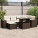 Maison Exclusive - Ensemble de meubles de jardin 7 pièces avec canapé et coussins, marron, en polyrotin