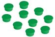 FRANKEN HM10 02 Schroefmagneten, rond, 10 stuks, hoogwaardige zelfklevende magneten voor magneetbord, whiteboard of koelkast op kantoor, school of huishouden, 13 mm, groen