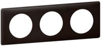 Legrand 066743 plaat Céliane poeder, 3 posten, basalt afwerking