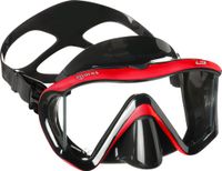 Mares i3 Sunrise - Masque de plongée - Coupe plus large - Fenêtre latérale - Noir/Rouge