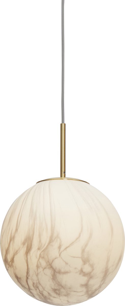 It's about Romi Hanglamp Carrara - Goud/Wit - Ø28cm - Modern,Luxe - Hanglampen Eetkamer, Slaapkamer, Woonkamer