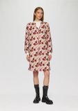 s.Oliver Jurk Framboos Dierenprint Lange Mouw Viscose