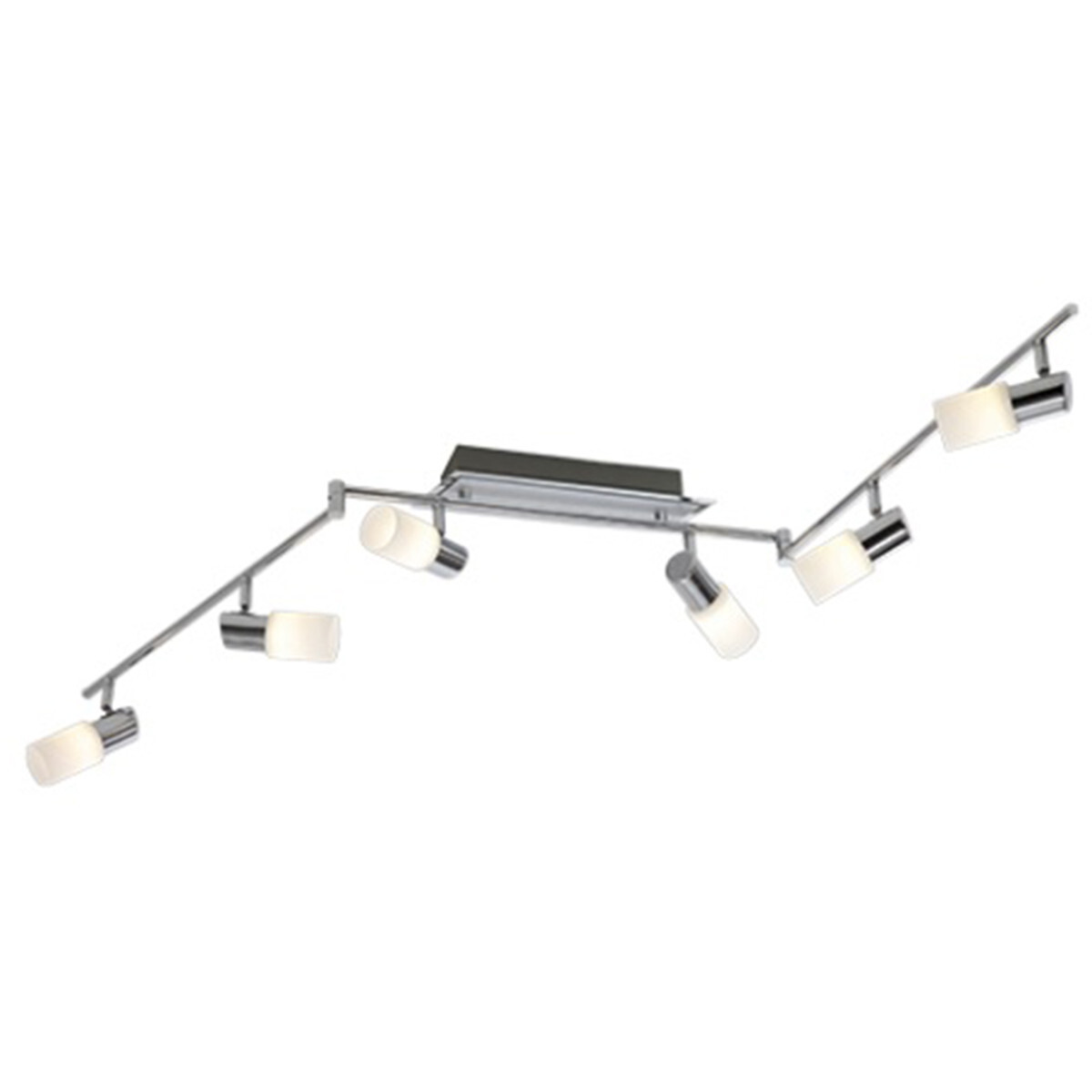 Osram - LED Plafondspot - Trion Clupo - 24W - Warm Wit 3000K - 6-lichts - Rechthoek - Mat Chroom - Aluminium