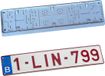 Support de plaque d'immatriculation BLANC ABS AVEC BORD pour plaque d'immatriculation 520x110mm BELGIQUE