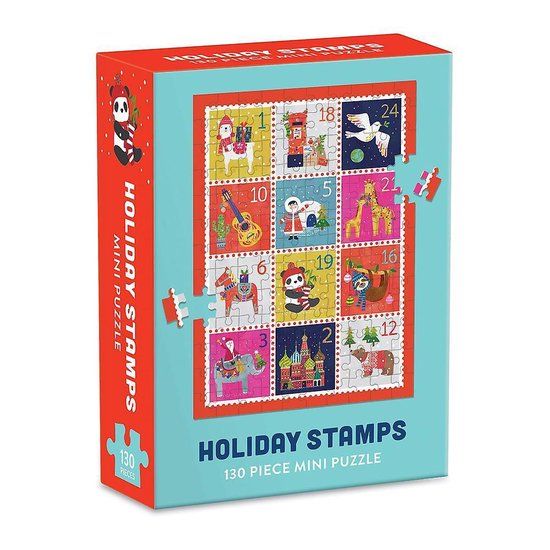 Galison Holiday Stamps Mini Puzzle