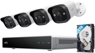 Eufy PoE NVR Security System E40, 4 stuks 4K bullet camera's, bedrade outdoor camera, 4K UHD, 122° FOV, nachtzicht in kleur, 24/7 opname, AI-detectie, rode en blauwe strobe, 8CH NVR, 2 TB HD