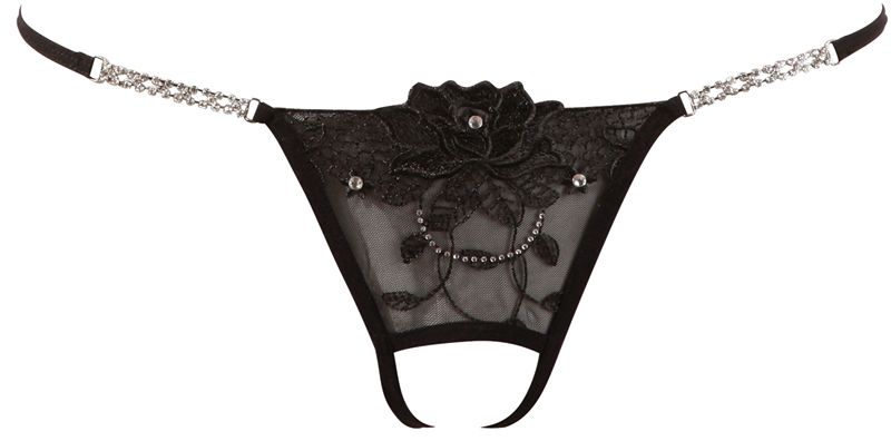 Cottelli Collection Open string met strass details SM - 4024144003181