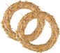 Rayher hobby materialen Rayher Decoratie krans van stro - Set van 2x stuks - 35 x 6,5 cm - DIY kransen maken - kerst deurkrans