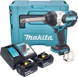 Makita DTW 1005 RGJ accu slagmoersleutel 18 V 1360 Nm 3/4" borstelloos + 2x oplaadbare accu 6.0 Ah + lader + Makpac
