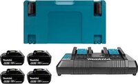 Makita Accu Starterset 18V DC18RD 4xBL1860B - 198091-4